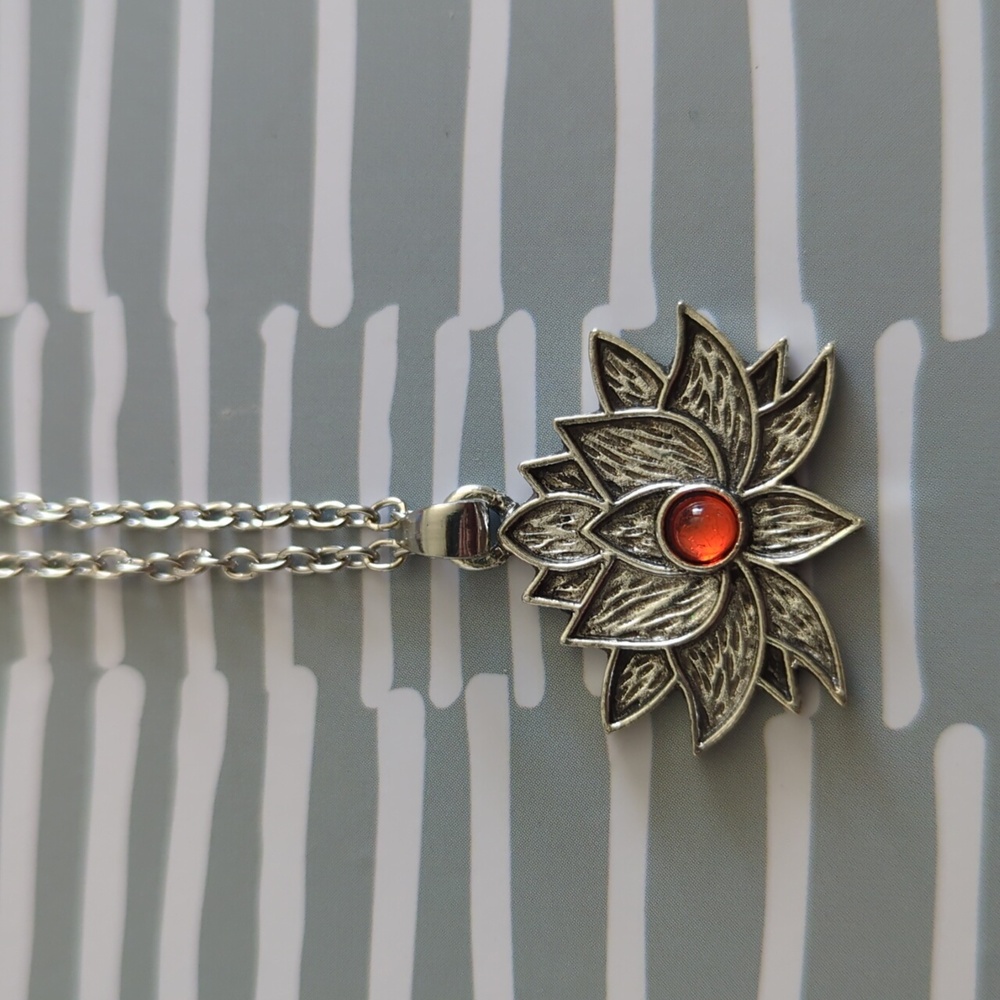 Lotus Pendant Necklace